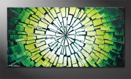 Framed painting 'Center of Jungle' 120x60cm